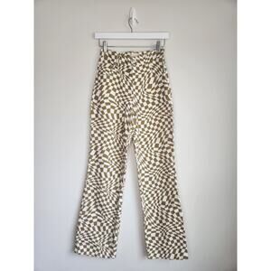 Altar'd State Wide Leg Checkered Pants